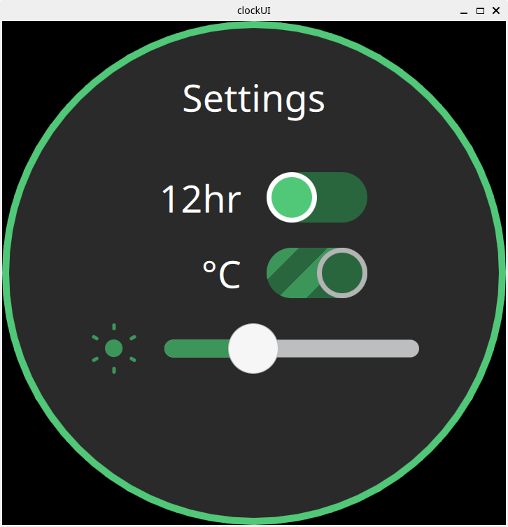 settings menu